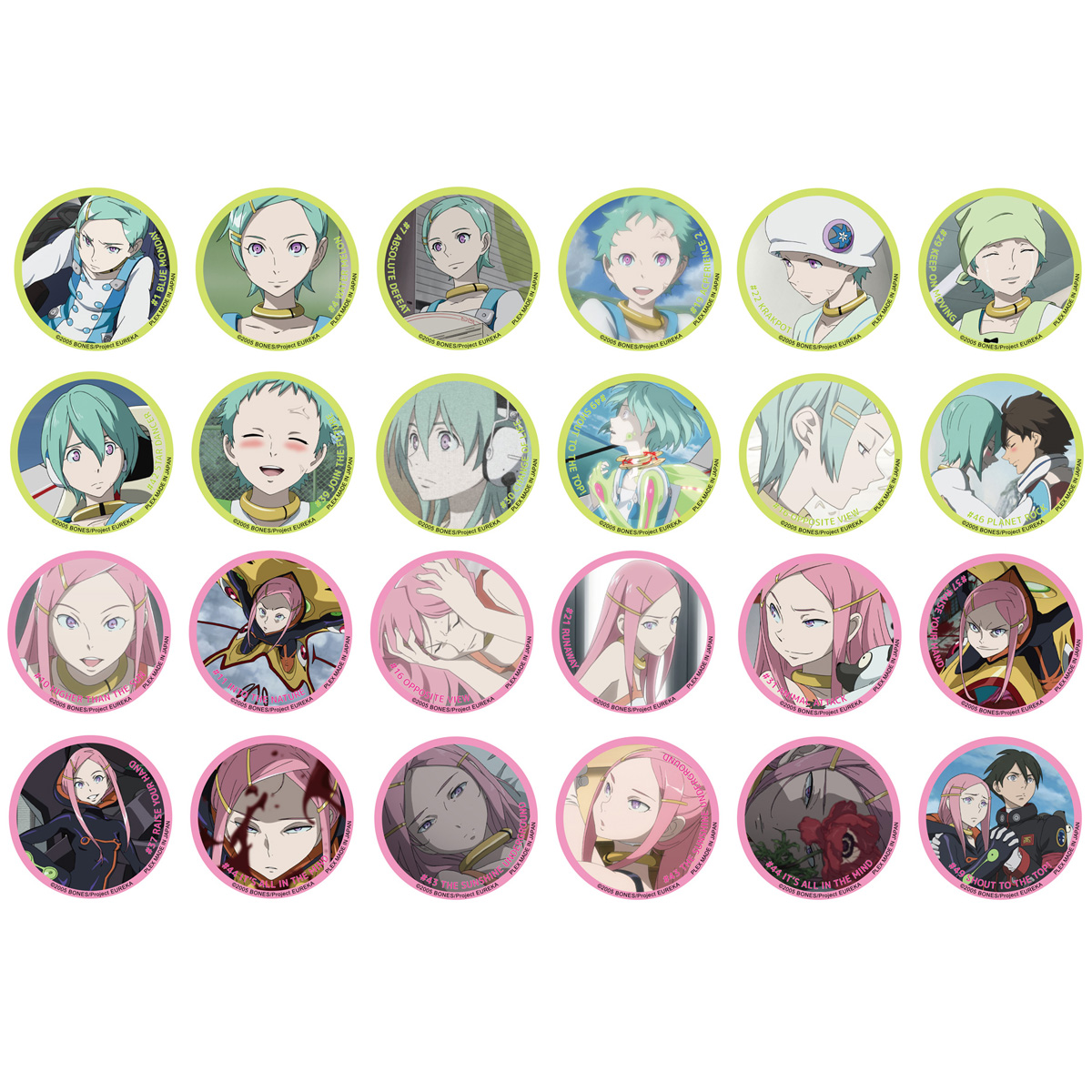 エウレカセブン　エウレカ/アネモネいっぱい缶バッジ12種コンプリートセット